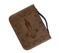 Luxshiny Book Storage Bag Faux Leather Bible Cover Case Handle for Bible Study Church Book Protector Scripture Journal Case Portable Carrying Bag