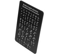 Luxshiny Braille Reading Board with Raised Script Dots and Punctuation, Aluminium-Plastic Panel for Adults and Blind, Comprehensive Learning Aid with Enhanced Tactile Design, for Schools