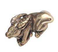 Luxshiny Brass Cattle Shape Paperweight Cow Design, Desktop Ornament and Calligraphy Brush Holder, Easy to Store, for Desk Decorations and Theme Party Accessories