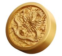 Luxshiny Brass Dragon Paperweight Solid Copper Chinese Calligraphy Desk Ornament Office Table Art Sculpture Decorative Paper Weight