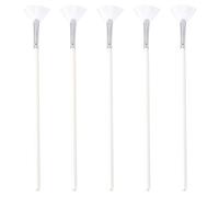 Luxshiny Brushes with Easy to Carry Design Nylon for Women Fan-shaped 5pcs Soft Facial Applicator Brushes and No Deformation, Suitable for Professional and Daily Use