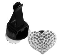 Luxshiny Car Air Freshener Vent Clips Rhinestone Heart Shape 2Pcs Easy Clip-On Car Interior Accessories for Vehicle Decoration