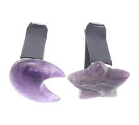 Luxshiny Car Air Vent Clip Crystal Moon and Star Dashboard Decoration 2Pcs Auto Interior Accessories for Women
