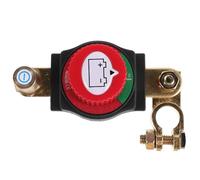 Luxshiny Car Battery Kill Switch Removable Knob, 12v 24v Adjustable Angle Power Cut-off Switch for Car and Rv, Brass and Plastic Construction, Red Colour, Low Heat Generation and Wide