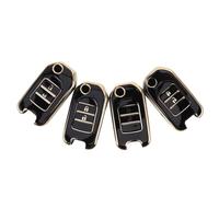 Luxshiny Car Key Fob Cover Folding Remote Control 4pcs Waterproof Compatible with Honda-52 2-button Protective Case for Sedan Fit Jazz