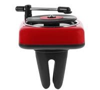 Luxshiny Car Record Player Perfume Diffuser Clip Red Plastic Automotive Air Freshener with Lightweight Classical Design Eliminates Unpleasant Smell and Brings Fragrance for Car Vent Use