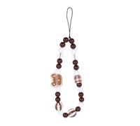 Luxshiny Cartoon Bear Beads Phone Lanyard Phone Strap Plastic Practical Fine Workmanship Coffee Colour Anti-lost Charm to Prevent Equipment Loss Or Damage