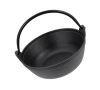 Luxshiny Cast Iron Cauldron Pot Non Stick Outdoor Saucepan Hanging Stewpan for Camping Home Use Versatile Cooking Pot with Side Handle for Stewing Frying Grilling