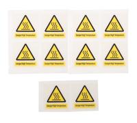 Luxshiny Caution Hot Surface Warning Labels 10pcs 30x30mm Self-adhesive High Temperature Equipment Decals Industrial Safety Scald Sign Stickers for Workplace and Machinery