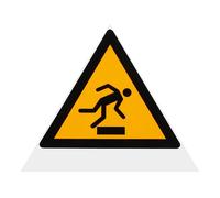 Luxshiny Caution Tripping Hazard Floor Sign Safety Warning Decal Non-slip Watch Your Step Sticker for Indoor Workplace and Public Areas
