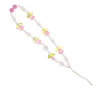 Luxshiny Cellphone Beaded Lanyard Phone Wrist Strap for Ladies and Anti-lost Acrylic Decoration Stylish Beaded Charm with Random Color