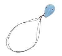 Luxshiny Ceramic 6-hole Alto Ocarina Flute for Beginners Educational Chinese Wind Instrument Light Blue Suitable for Music Learning