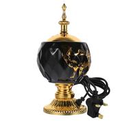 Luxshiny Ceramic Electric Incense Burner Plug-in with Iron Base, Lightweight and Safer Than Normal Incense Burners, Suitable for Table Centerpiece or Living Room Decoration, Vintage