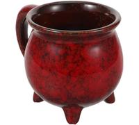 Luxshiny Ceramic Halloween Coffee Mug 350ml Cauldron Mug with Stable Base for Hot and Cold Beverages, Unique Themed Design for Restaurant and Office Use