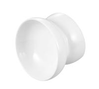 Luxshiny Ceramic Raised Pet Feeding Bowl Slanted Mouth Small White Dog Feeder Elevated Slow Food Dish for Cats and Dogs