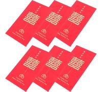 Luxshiny Chinese Red Envelopes 6Pcs Wedding Money Pockets with Double Happiness Character for Special Occasion and Marriage Celebration