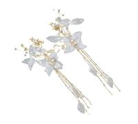 Luxshiny Chinese Style Hairpin 2Pcs Hair Clips for Hanfu Styling and Special Occasions Women Wrinkled Tulle