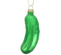Luxshiny Christmas Pickle Ornament 3.5in Glass Blown Cucumber Xmas Tree Hanging Decorations Funny Quirky Xmas Pendant
