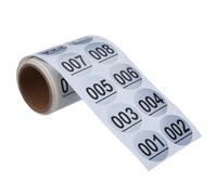 Luxshiny Classification Number Stickers 001-200 Small Round Self Adhesive Inventory Labels for Organising Gear Boxes and Classroom Storage