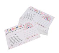 Luxshiny Classroom Incentive Cards Postcards to Communication 50pcs Teacher Mail Notes with Ample Space for Messages, Paper Material to Parents for Preschool Early Education