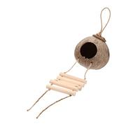 Luxshiny Coconut Shell Bird Nest Hanging Decorative Nest for Breeding Birds Resting Parrot Coconuts Shell Bed
