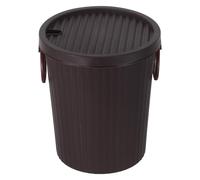 Luxshiny Coffee Brown 8l Plastic Tea Dregs Waste Bin with Thickened Filter and Drainage for Home Living Room Tea Leaf Trash Can