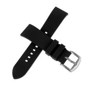 Luxshiny Comfortable Silicone Watch Band Strap for Men and Women, Adjustable Design with Simple but Elegant Appearance, Suitable for Daily Using and Business Occasions, Black Silicone
