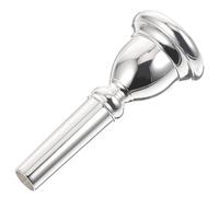 Luxshiny Copper Euphonium Mouthpiece Silver Plated Wind Instrument Accessory for Professionals Beginners Students with Smooth Polished Surface and Precise Tone Production