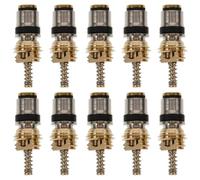Luxshiny Copper Valve Core Sturdy and Strong 10pcs for Replacing and Repairing R134a3 Model Compatibility Valve Core for Automotive Air Conditioning System
