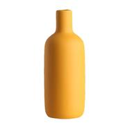 Luxshiny Creative Orange Ceramic Vase for Dried Flower Arrangement, Small Desktop Floral Vase Decoration for Home and Office