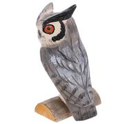 Luxshiny Creative Wooden Owl Ornament Tabletop Adornment Unique Design Owl Sculpture for Home and Living Room Decoration Choice and Photography Prop