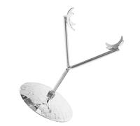 Luxshiny Crystal Rock Display Stand Silver Metal Easel Holder for Gemstones Minerals Decorative Spheres and Eggs Display Rack Suitable for Home and Office