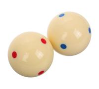 Luxshiny Cue Resin Billiard Trainer with White Dot Ball 2pcs Training Six Design Precision Enhancement, Material for Pool Billiard Training Ball Suitable for Game Room and Pool Table