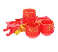 Luxshiny Cup Material with Ample Space for Offerings Offering for Temple Rituals with Base Retro, Small Classic Decorative Mini Design Built to Last for Buddhist Worship Supplies