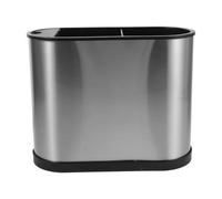 Luxshiny Cutlery Drainer Caddy with 3 Compartments and Tray Stainless Steel | Antifingerprint Finish, Removable Drip Tray, Apartment and Dorm Use, 22.20x18.00x10.00cm