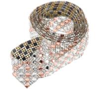Luxshiny Cuttable Rhinestone Costume Trim Flat Back Hot-Fix Rhinestone Ribbon for Decorative Craft and Clothing Accessories