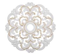 Luxshiny Decorative Ceiling Medallion for Lighting, Sturdy Ps Material with Vintage Carved Flower Design, Easy to Install Ceiling Plate for Home Renovation and Dining Areas