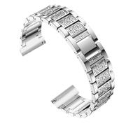 Luxshiny Diamond Accents Metal Watch Strap Alloy Watchband Compatible with Fitbit Blaze Hr for Everyday Wear