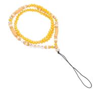 Luxshiny DIY Crystal Beaded Mobile Phone Pendant Alphabet Pottery Mobile Phone Chain Stylish Decorative Lanyard with Fine Workmanship Polymer Clay Acrylic Nylon Plastic for DIY Accessories