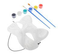 Luxshiny DIY Paintable Blank White Plastic Animal Mask for Masquerade and Parties Comfortable Fit Breathable Material for Craft Projects and Unique Cosplay Accessories