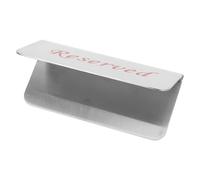 Luxshiny Double-sided Stainless Steel Reserved Table Sign 2 Pack Sleek Modern Design Silver Colour Efficient Seating for Conference Rooms and Cafes