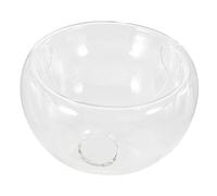 Luxshiny Dry Ice Creative Double Transparent Salad Bowl High Borosilicate Artistic Tableware for Restaurant Home Heat and Cold Resistant Food Holder for Salads Fruits and More