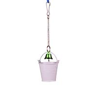Luxshiny Dual-use Feet and Cup Holder Cage Metal Acrylic Stand Food for Trains Beaks Suitable Random Color Pet Birds and Parrots for Feeding and Playing