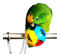 Luxshiny Educational Parrot Hollow-out Random Color 3pcs for Feet Training and Playing to Explore and Have Fun Suitable for Little Parakeets and Pets