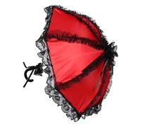 Luxshiny Elegant Black Lace Parasol Umbrella for Wedding Bride, Lightweight Cloth and Iron Construction, for Outdoor Ceremonies and Wedding Photography Props