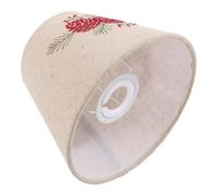 Luxshiny Embroidered Lighting Converter Soft and Cozy Fits Removable with Linen Fabric Lamp Shade E27/e14 Base for Table Lamps Studies and Relaxing Spaces