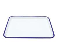 Luxshiny Enamel Bake Pan 10.63X7.48X0.98In Rectangular White Enamel Baking Tray Oven Roasting Dish for Cakes Pizzas and Vegetables