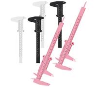 Luxshiny Eyebrow Measuring Rulers 6Pcs Plastic Calipers Double Scale for Facial Brow Mapping and Early Stage Eyebrow Application Portable Tool for Professionals