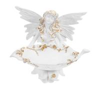 Luxshiny Fairy Figurine Tray Dual Purpose Decorative Angel Holder for Jewelry Home Decor Elegant Resin Sculpture Intricate Details for Storing Earrings Accessories