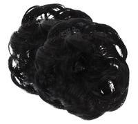 Luxshiny Fake Hair Bun Extensions Hair Accessories High Temperature Silk Material 2pcs Black Adds Lift and Volume for Women for Prom Or Evening out